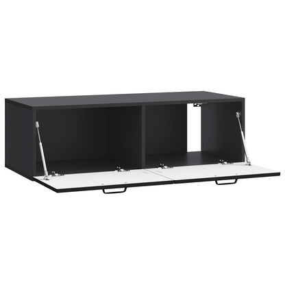 vidaXL Wall-Mounted TV Cabinet Black 98 x 41 x 30 cm Engineered Wood