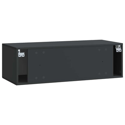 vidaXL Wall-Mounted TV Cabinet Black 98 x 41 x 30 cm Engineered Wood
