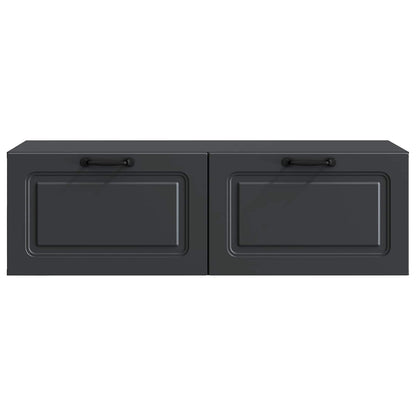 vidaXL Wall-Mounted TV Cabinet Black 98 x 41 x 30 cm Engineered Wood