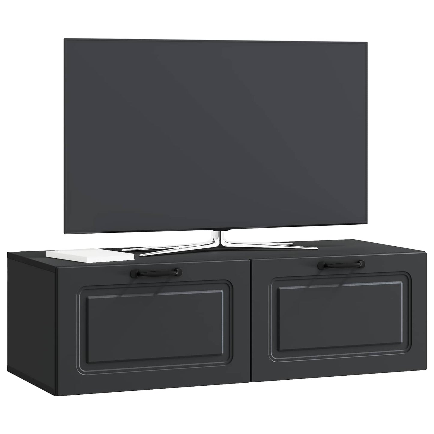 vidaXL Wall-Mounted TV Cabinet Black 98 x 41 x 30 cm Engineered Wood