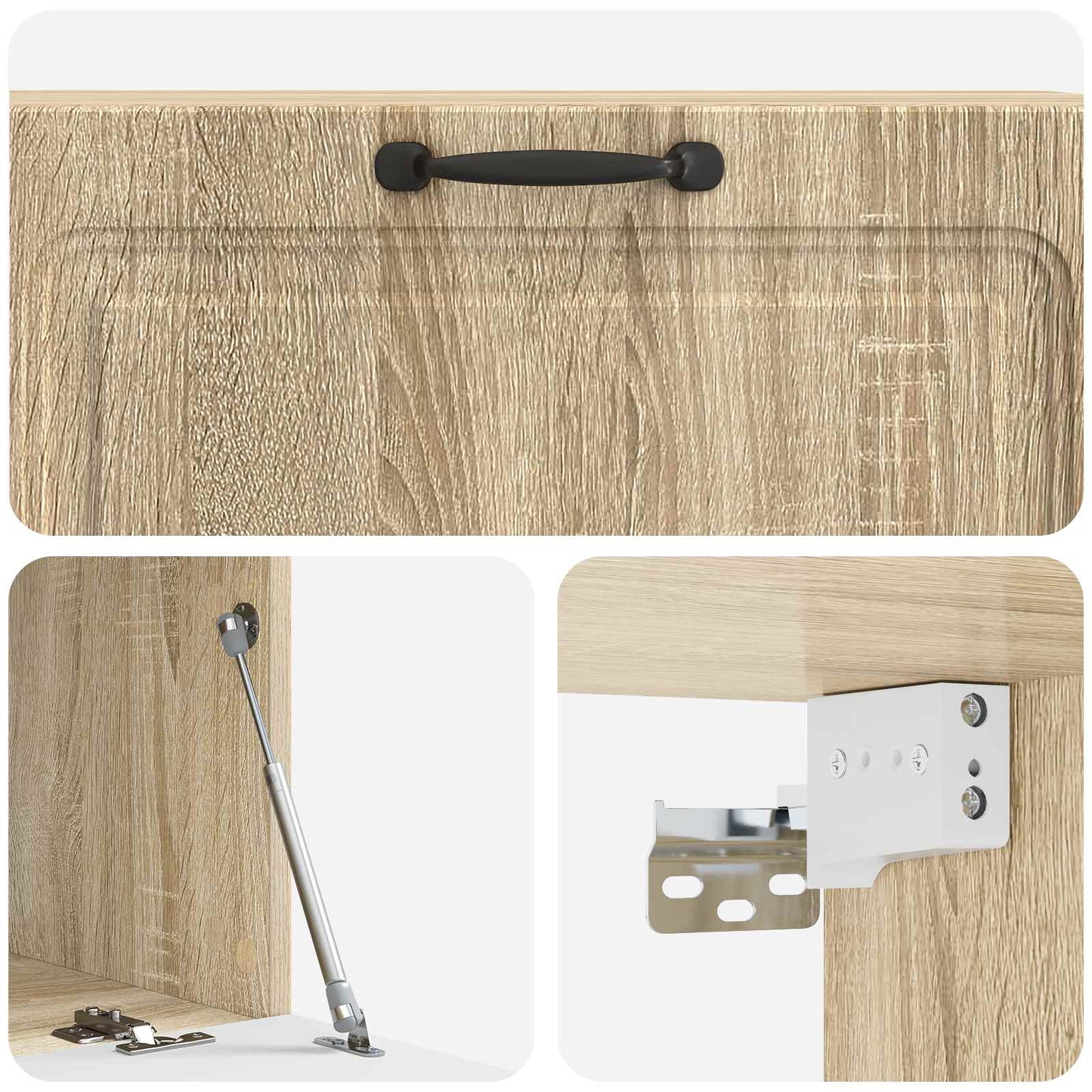 vidaXL Wall-Mounted TV Cabinet Wall-mounted Sonoma Oak 98 x 41 x 30 cm