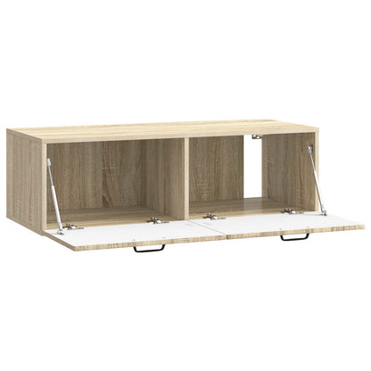 vidaXL Wall-Mounted TV Cabinet Wall-mounted Sonoma Oak 98 x 41 x 30 cm