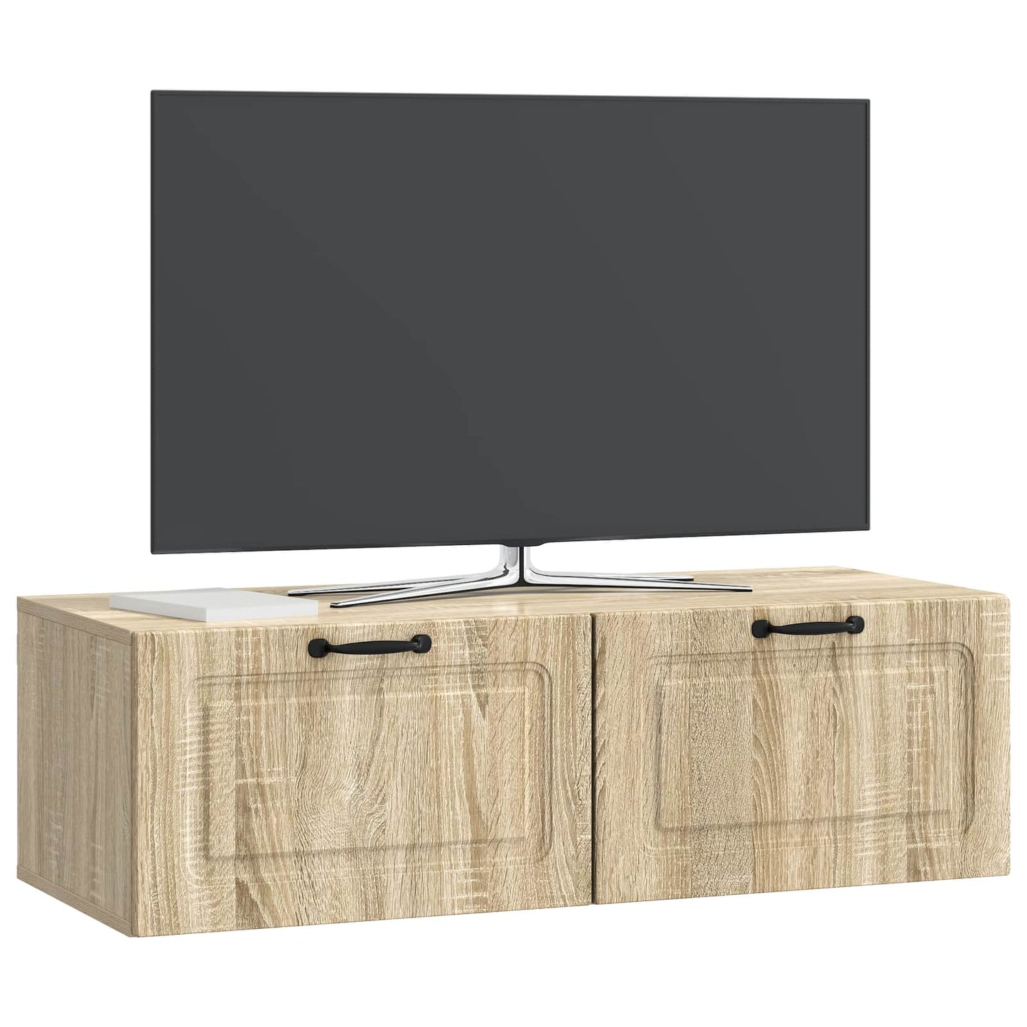 vidaXL Wall-Mounted TV Cabinet Wall-mounted Sonoma Oak 98 x 41 x 30 cm