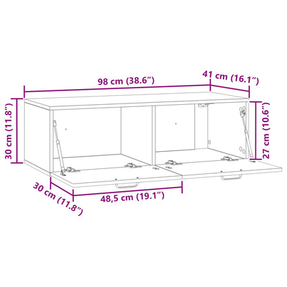 vidaXL Wall-Mounted TV Cabinet Wall-mounted Sonoma Oak 98 x 41 x 30 cm