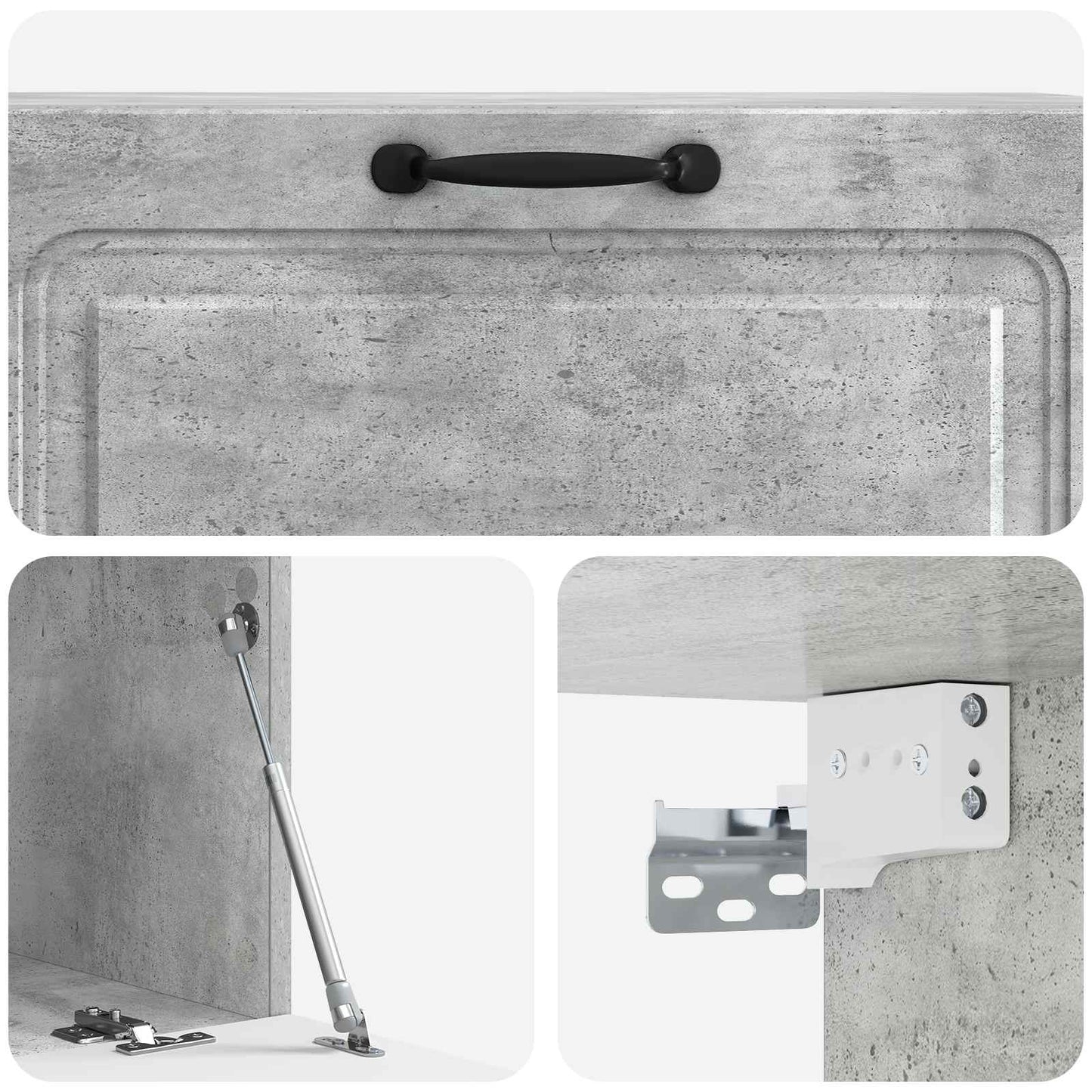 vidaXL Wall-Mounted TV Cabinet Concrete Grey 98 x 41 x 30 cm