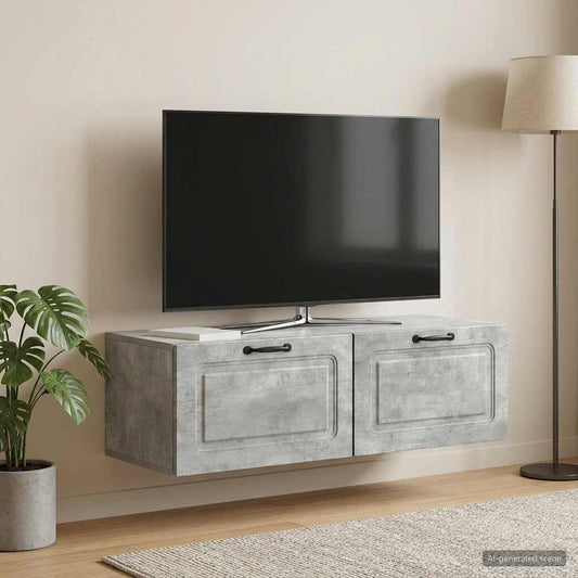 vidaXL Wall-Mounted TV Cabinet Concrete Grey 98 x 41 x 30 cm