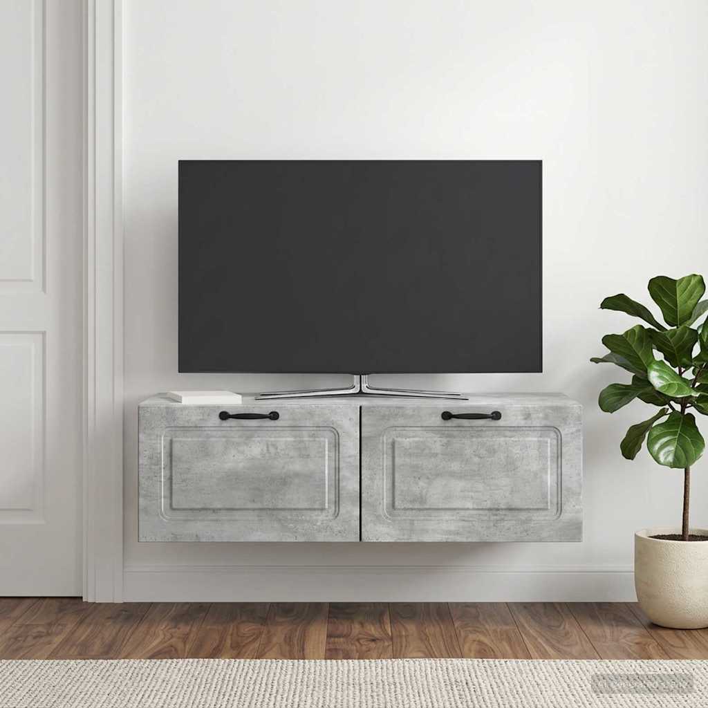 vidaXL Wall-Mounted TV Cabinet Concrete Grey 98 x 41 x 30 cm