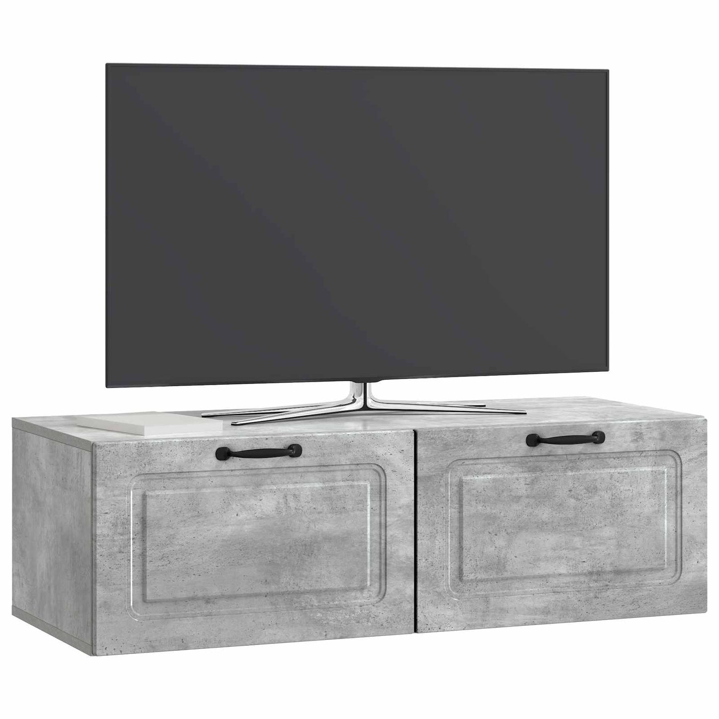 vidaXL Wall-Mounted TV Cabinet Concrete Grey 98 x 41 x 30 cm