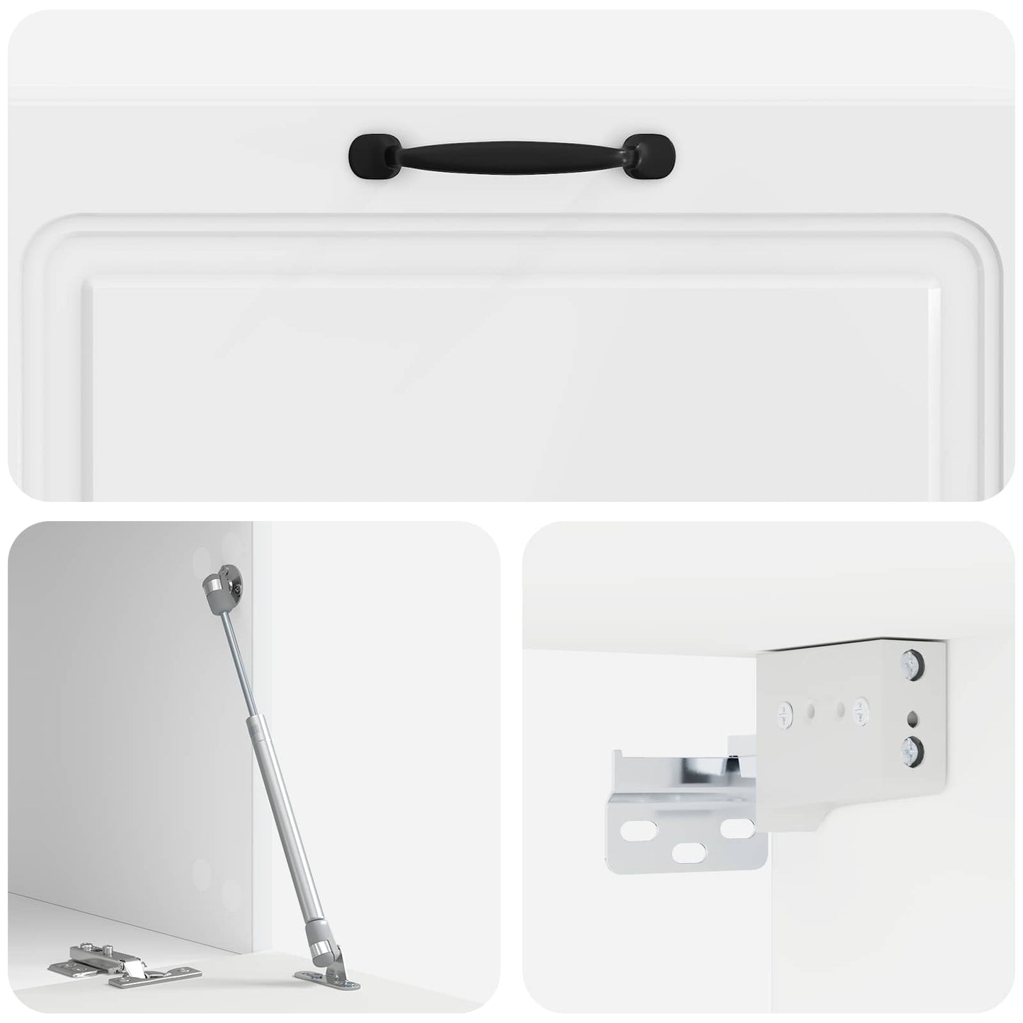 vidaXL Wall-Mounted TV Cabinet High Gloss White 98 x 41 x 30 cm