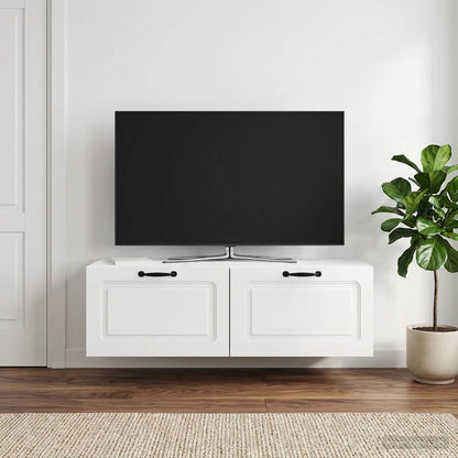 vidaXL Wall-Mounted TV Cabinet High Gloss White 98 x 41 x 30 cm