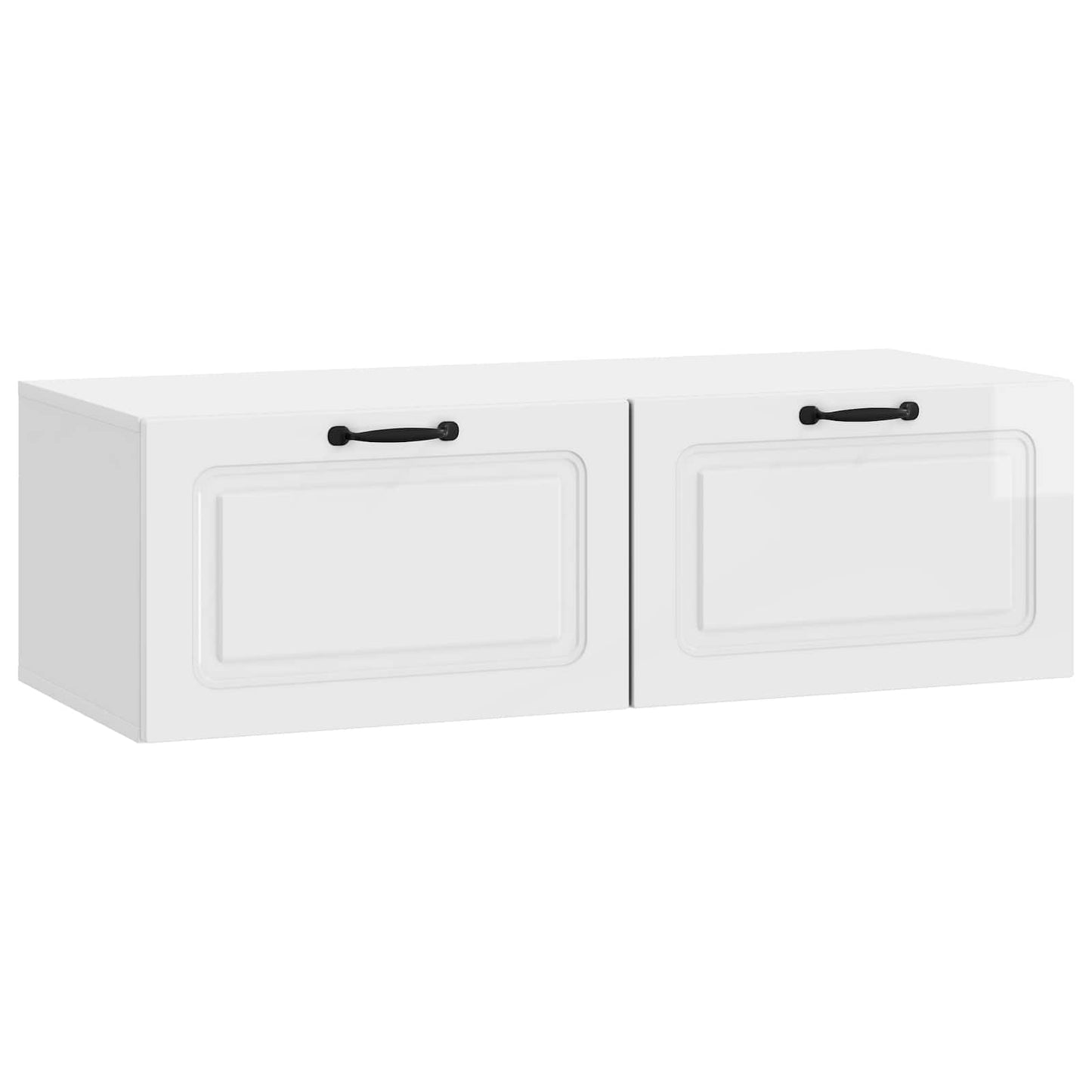 vidaXL Wall-Mounted TV Cabinet High Gloss White 98 x 41 x 30 cm