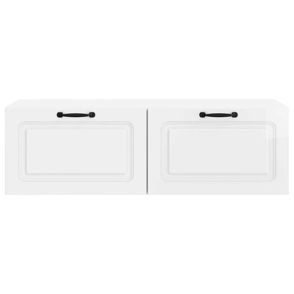 vidaXL Wall-Mounted TV Cabinet High Gloss White 98 x 41 x 30 cm