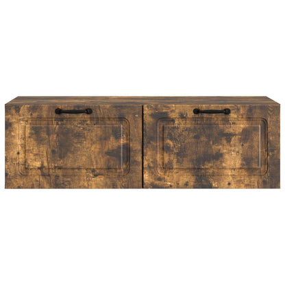 vidaXL Wall-Mounted TV Cabinet Wall-mounted Smoked Oak 98 x 41 x 30 cm