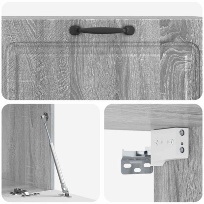 vidaXL Wall-Mounted TV Cabinet Grey Sonoma 98 x 41 x 30 cm