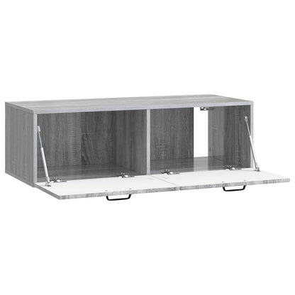 vidaXL Wall-Mounted TV Cabinet Grey Sonoma 98 x 41 x 30 cm