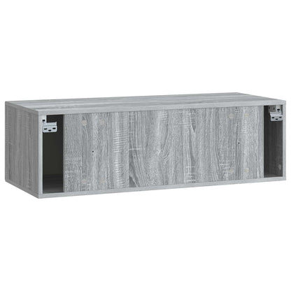vidaXL Wall-Mounted TV Cabinet Grey Sonoma 98 x 41 x 30 cm