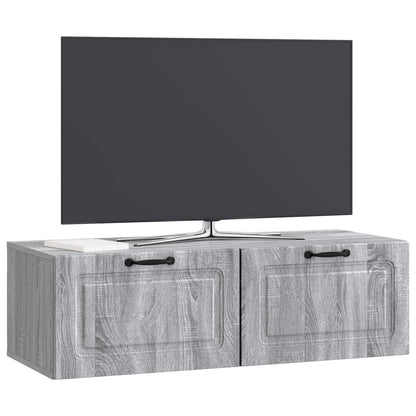 vidaXL Wall-Mounted TV Cabinet Grey Sonoma 98 x 41 x 30 cm