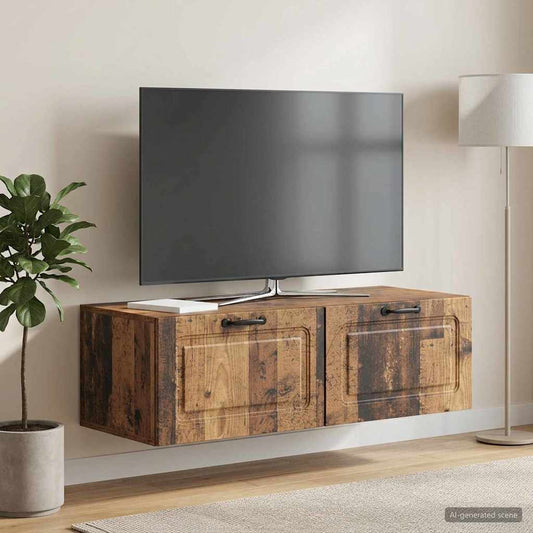 vidaXL Wall-Mounted TV Cabinet Wall-mounted Old Wood 98 x 41 x 30 cm