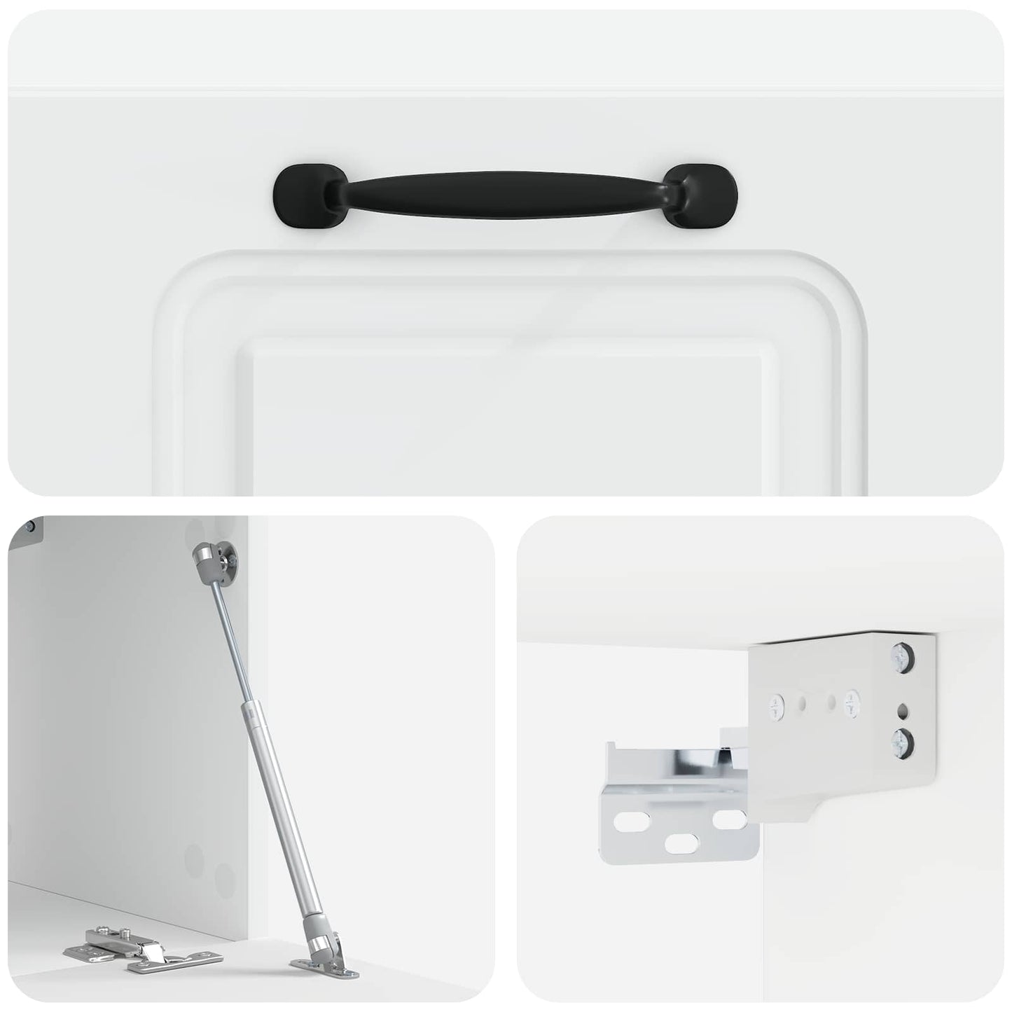 vidaXL Wall-Mounted TV Cabinet White 59.5 x 31 x 30 cm Engineered Wood