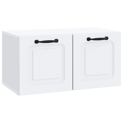 vidaXL Wall-Mounted TV Cabinet White 59.5 x 31 x 30 cm Engineered Wood