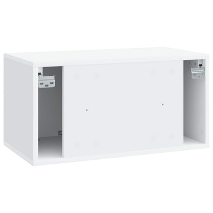 vidaXL Wall-Mounted TV Cabinet White 59.5 x 31 x 30 cm Engineered Wood