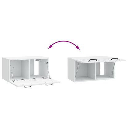 vidaXL Wall-Mounted TV Cabinet White 59.5 x 31 x 30 cm Engineered Wood