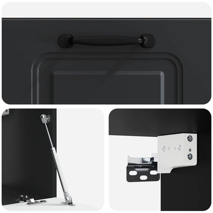 vidaXL Wall-Mounted TV Cabinet Black 59.5 x 31 x 30 cm Engineered Wood