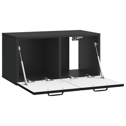vidaXL Wall-Mounted TV Cabinet Black 59.5 x 31 x 30 cm Engineered Wood