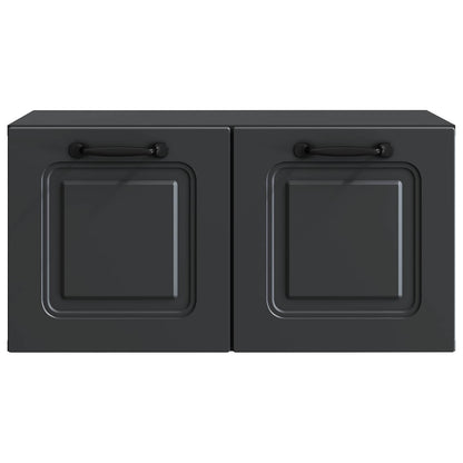 vidaXL Wall-Mounted TV Cabinet Black 59.5 x 31 x 30 cm Engineered Wood
