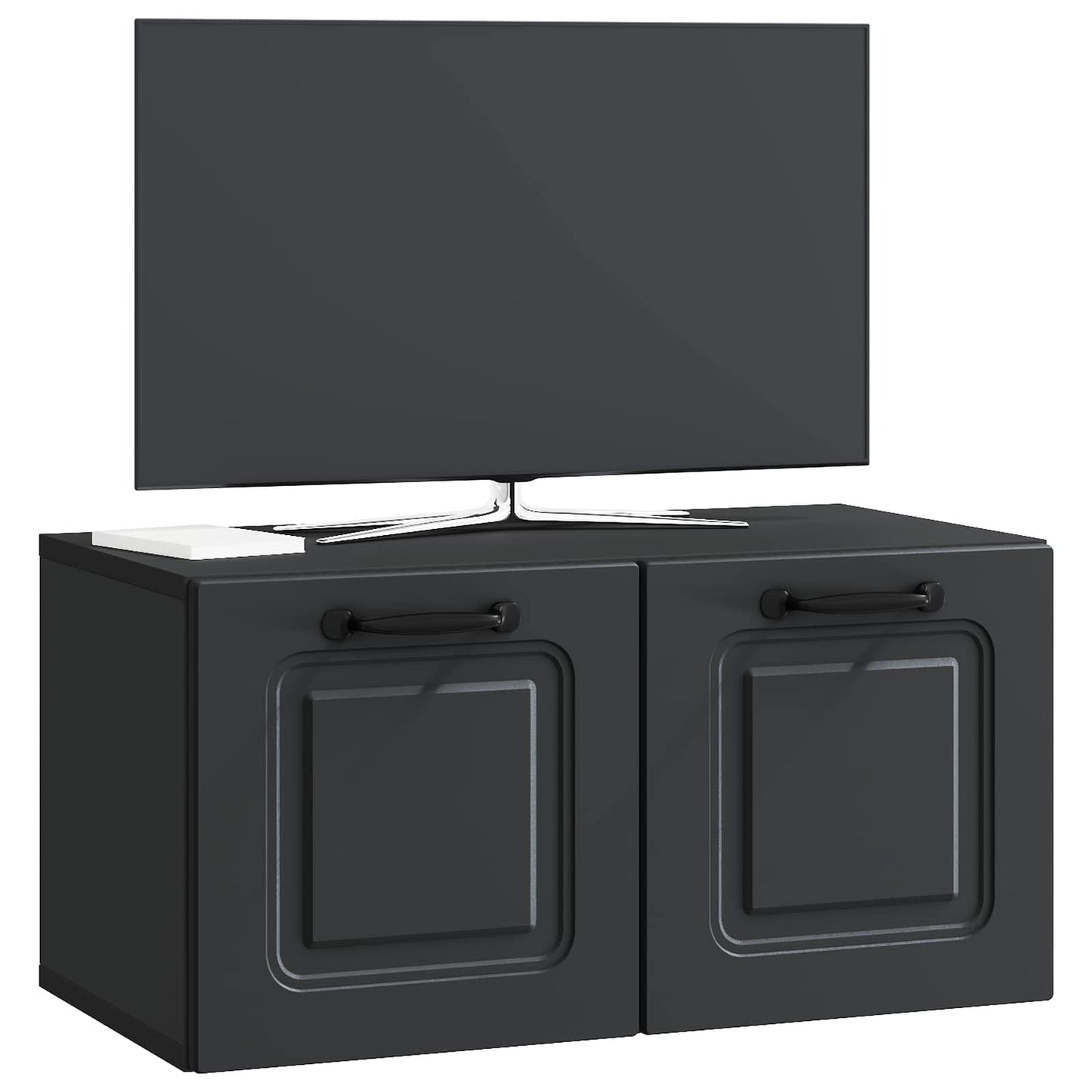 vidaXL Wall-Mounted TV Cabinet Black 59.5 x 31 x 30 cm Engineered Wood