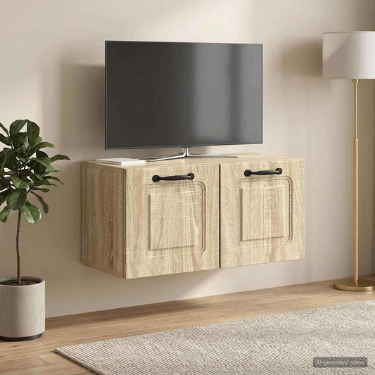 vidaXL Wall-Mounted TV Cabinet Sonoma Oak 59.5 x 31 x 30 cm