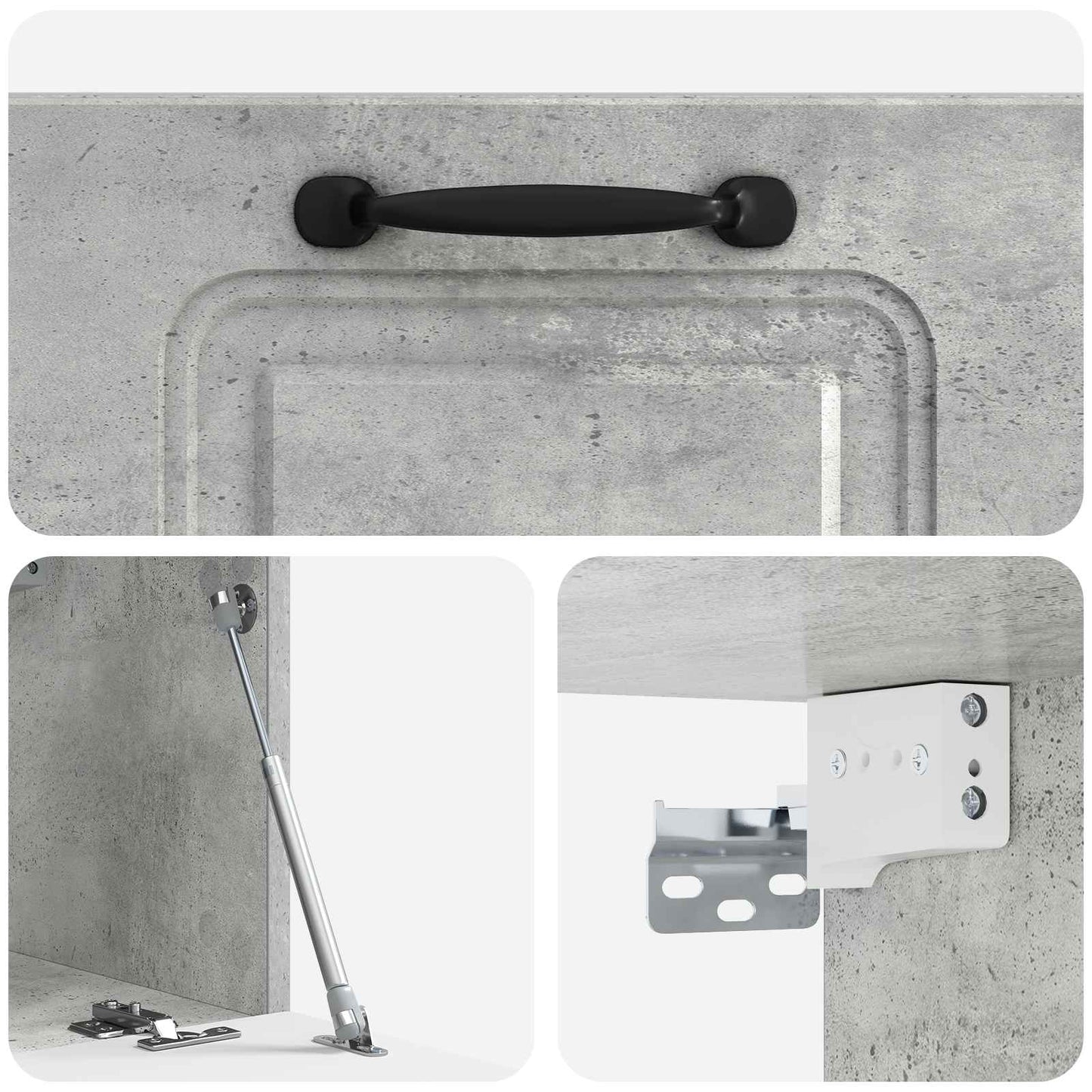 vidaXL Wall-Mounted TV Cabinet Concrete Grey 59.5 x 31 x 30 cm