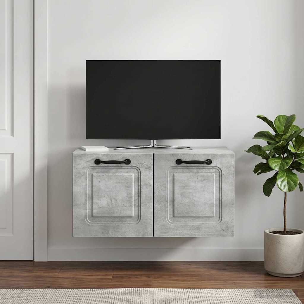 vidaXL Wall-Mounted TV Cabinet Concrete Grey 59.5 x 31 x 30 cm
