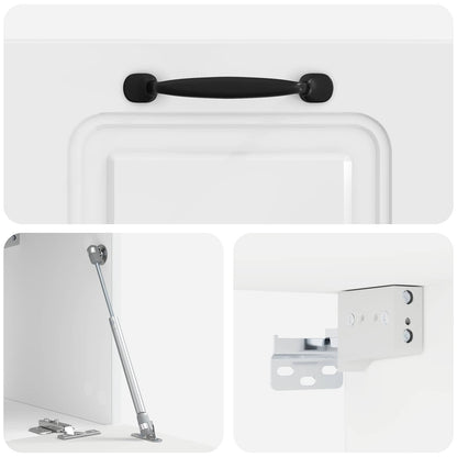 vidaXL Wall-Mounted TV Cabinet High Gloss White 59.5 x 31 x 30 cm