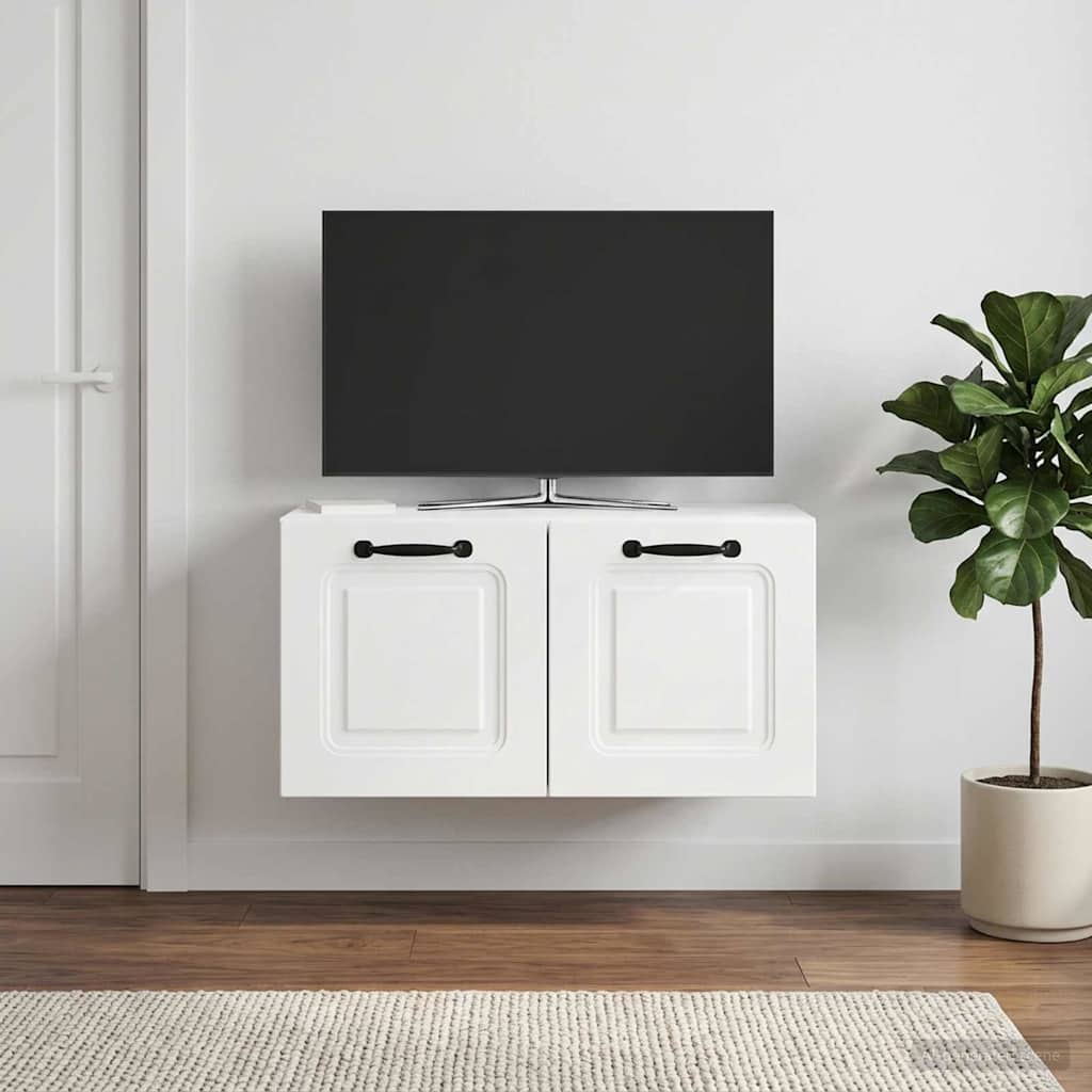 vidaXL Wall-Mounted TV Cabinet High Gloss White 59.5 x 31 x 30 cm