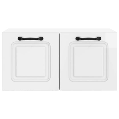 vidaXL Wall-Mounted TV Cabinet High Gloss White 59.5 x 31 x 30 cm
