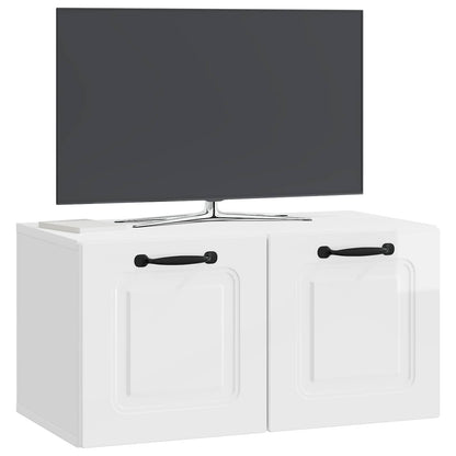 vidaXL Wall-Mounted TV Cabinet High Gloss White 59.5 x 31 x 30 cm