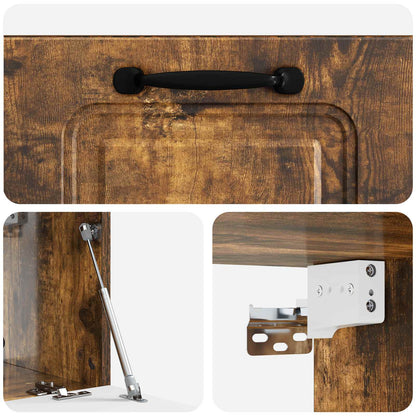 vidaXL Wall-Mounted TV Cabinet Smoked Oak 59.5 x 31 x 30 cm
