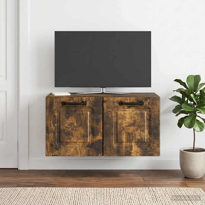 vidaXL Wall-Mounted TV Cabinet Smoked Oak 59.5 x 31 x 30 cm