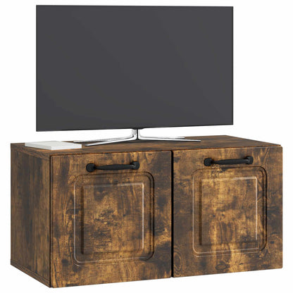 vidaXL Wall-Mounted TV Cabinet Smoked Oak 59.5 x 31 x 30 cm