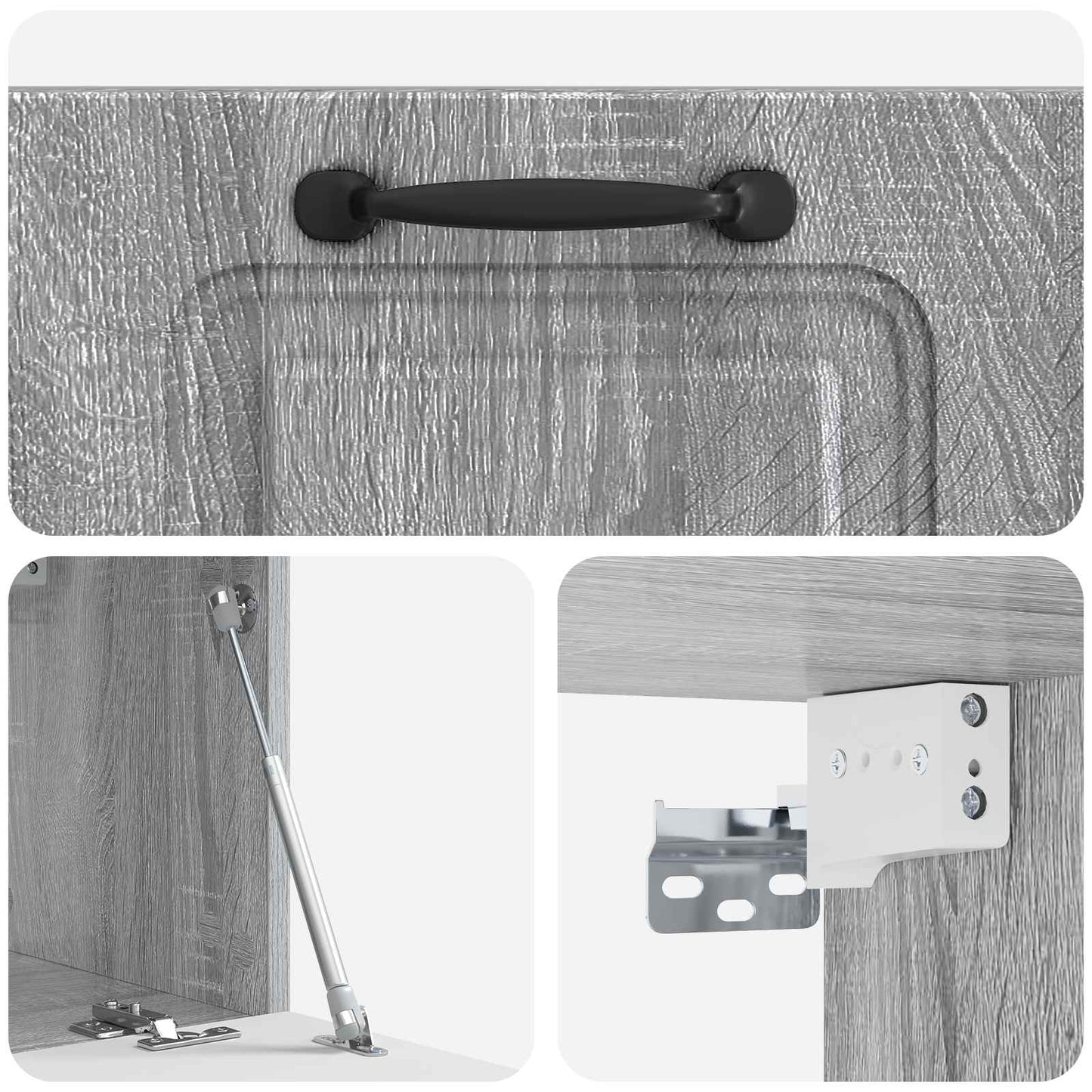vidaXL Wall-Mounted TV Cabinet Grey Sonoma 59.5 x 31 x 30 cm
