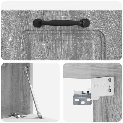 vidaXL Wall-Mounted TV Cabinet Grey Sonoma 59.5 x 31 x 30 cm