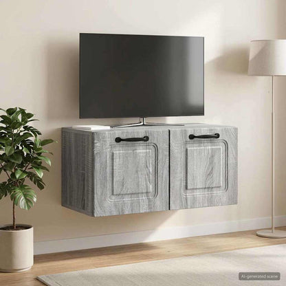 vidaXL Wall-Mounted TV Cabinet Grey Sonoma 59.5 x 31 x 30 cm