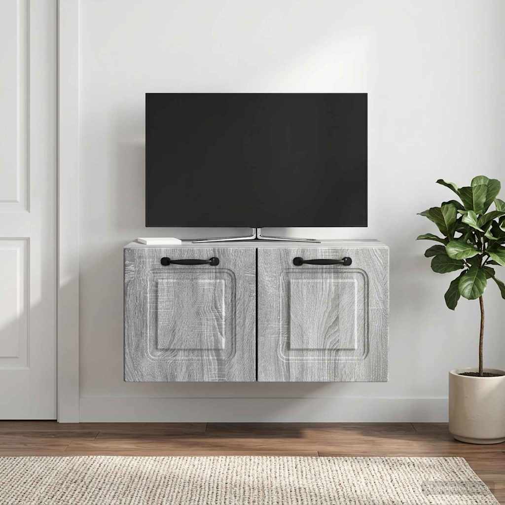 vidaXL Wall-Mounted TV Cabinet Grey Sonoma 59.5 x 31 x 30 cm