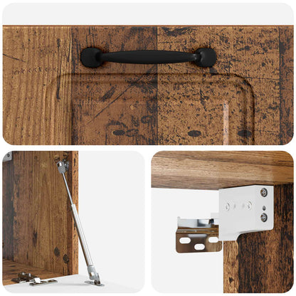 vidaXL Wall-Mounted TV Cabinet Wall-mounted Old Wood 59.5 x 31 x 30 cm