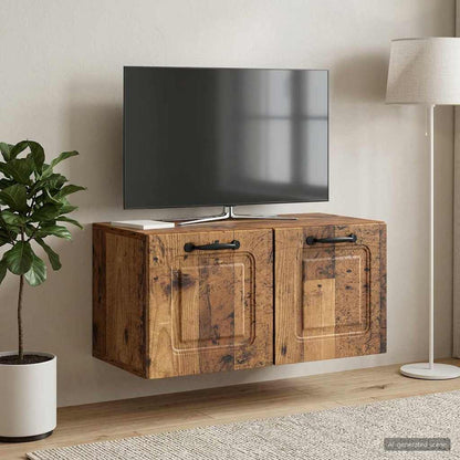 vidaXL Wall-Mounted TV Cabinet Wall-mounted Old Wood 59.5 x 31 x 30 cm