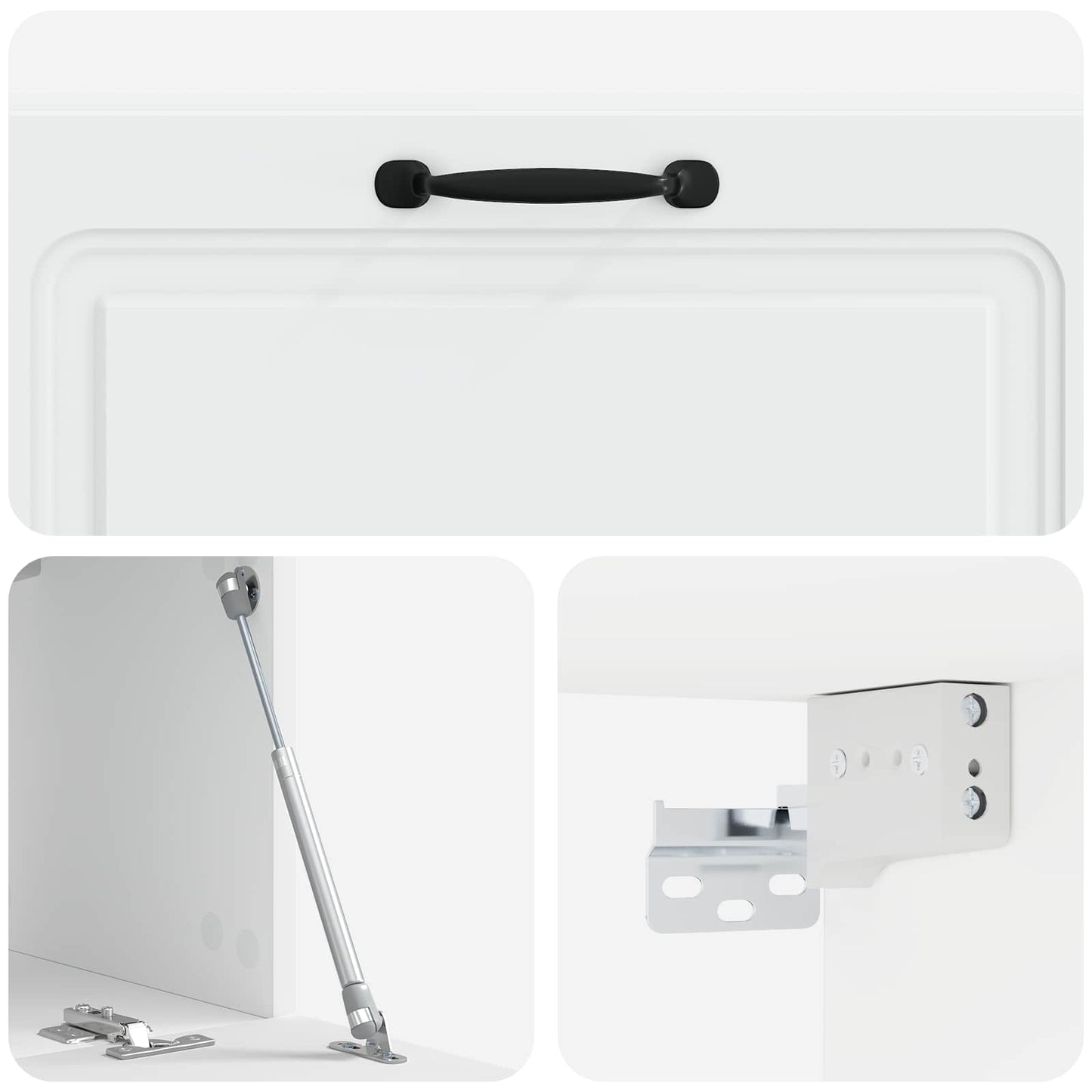 vidaXL Wall-Mounted TV Cabinet White 78.5 x 31 x 30 cm Engineered Wood