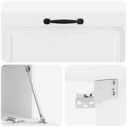 vidaXL Wall-Mounted TV Cabinet White 78.5 x 31 x 30 cm Engineered Wood