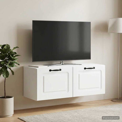 vidaXL Wall-Mounted TV Cabinet White 78.5 x 31 x 30 cm Engineered Wood