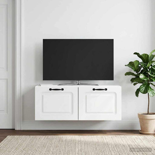 vidaXL Wall-Mounted TV Cabinet White 78.5 x 31 x 30 cm Engineered Wood